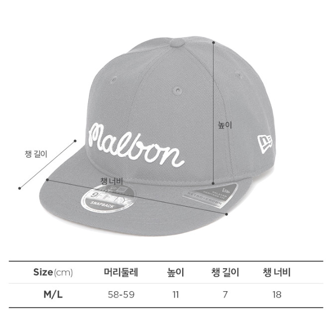 MALBON GOLF X New Era Semi Curve Cap CHARCOAL image 8
