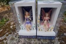 833.4038  2  FIGURINE  STATUETTE  FEE AVEC FLEUR BOUGEOIR HAUTEUR 14CM PROMOTION