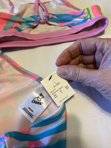 Art Class Girls 3 Piece Swimsuit,Size 6 6x Tankini NEW NWT Lined Hygienic Liner - Picture 3 of 4