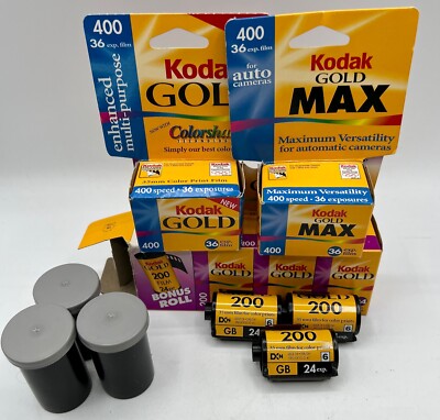 KODAK GOLD MAX 200 400 FILM 35 MM EXPIRED 02/2006 5 Rolls 144 Exposures