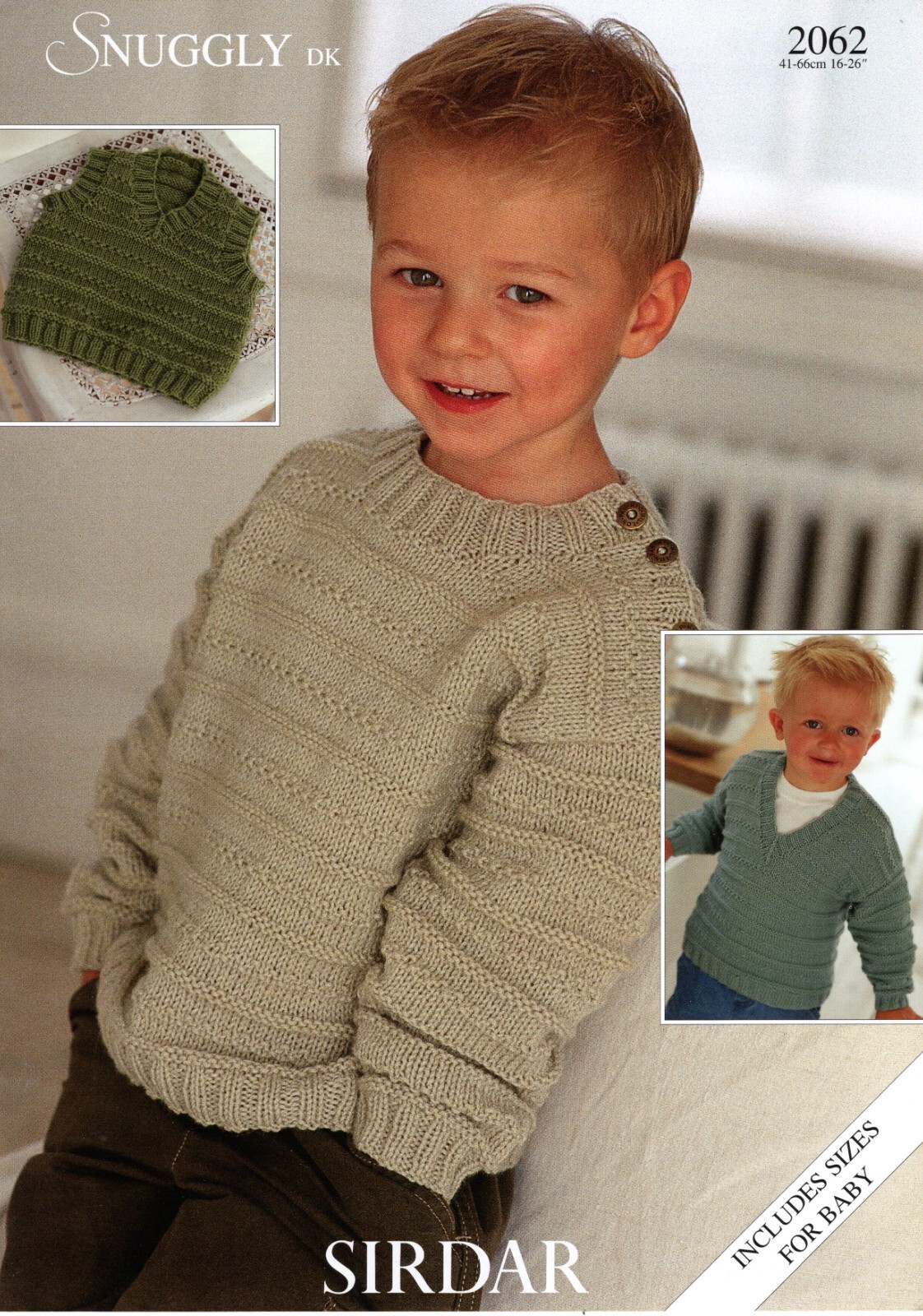 Sirdar Childrens DK Sweater Knitting Pattern - 2062