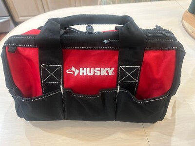 Husky 15 in Tool Bag Pocket Zippered Top Water Resistant 398