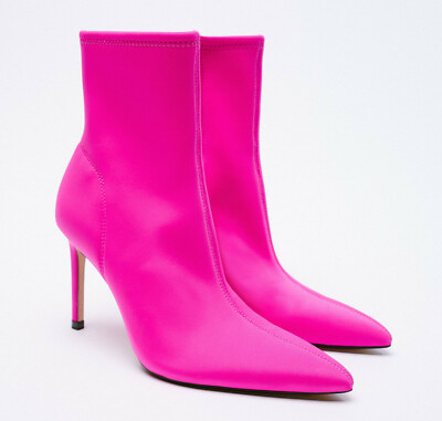fuchsia ankle boots