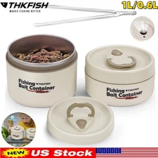  THKFISH Fishing Bait Container Stainless Steel Insulated Live Bait Storage Worm