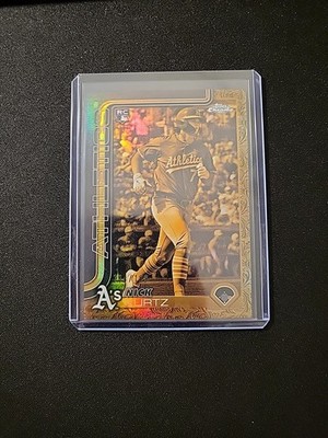 Nick Kurtz 2025 Topps Gilded Collection Chrome Cast in Gold #CG-1 (RC) Athletics