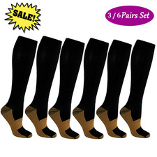 Compression Socks Stockings Womens Mens Knee High Medical 20-30 mmHG S/M-X/XL