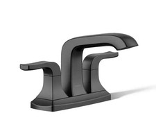 Kohler R29403-4D-BL Rubicon 4" Centerset 2-Handle Bathroom Faucet Matte Black