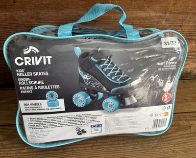 Crivit Kinder Rollschuhe Inline Skates Größe     31 / 32 Inliner Schwarz / Blau