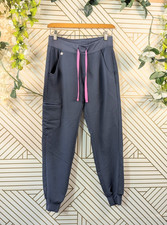 FIGS Women's Night Sky Jogger Scrub Pants PINK Strings Jogger Cinch Size XS