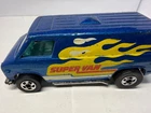Vintage Hot Wheels Super Van 1974 Metallic Blue Super Van Black Bottom