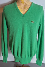 Vintage Izod Lacoste Mens Acrylic V-Neck Sweater M Green
