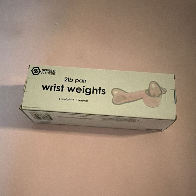 Series-8 Fitness Wrist Weights w/ Thumb Holes, 2 lb Pair, Pink, Unisex