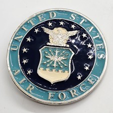Vintage Enameled United States Air Force Belt Buckle USAF Made In USA