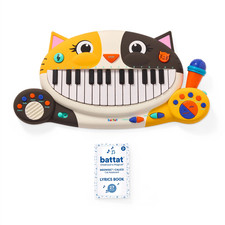 Cat Piano Keyboard Toy Toddlers Musical Instrument Microphone Ages 2 Plus