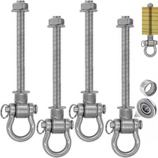 4 Heavy Duty Bearing Swing Hanger Permanent Anti-Rust 10mm 180 Swing, 1500 LB