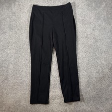 Chico's Travelers Collection Pants 1 Black Ankle Ponte Knit Minimalist Classic