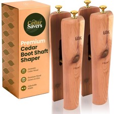 Boot Shapers for Tall Boots, Cedar Wood Boot Tree Shaft Shaper, Calf Stretche...