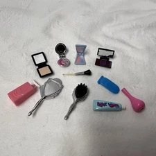 Bundle Barbie And Fashion Doll Realistic Accessories Makeup Curler Perfume GH7