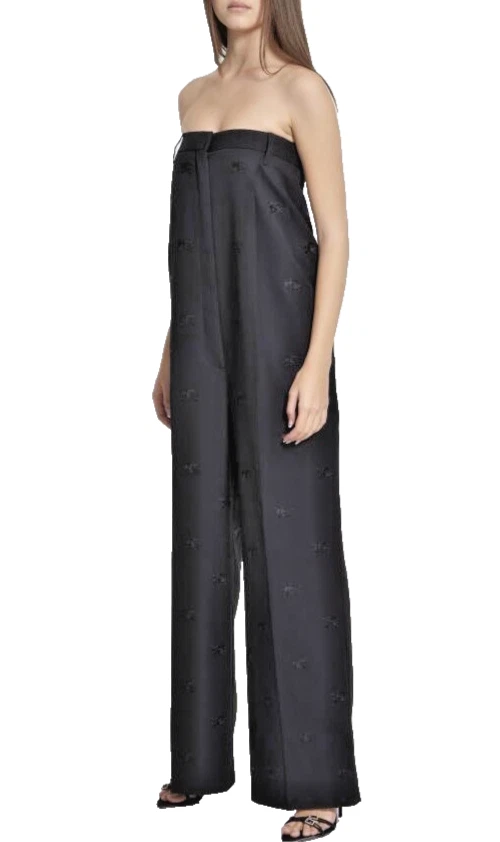 Burberry — BURBERRY RUNWAY Embroidered EKD Wool Jumpsuit High Trousers Size 02 RRP £2190