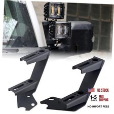Bronco Dual A-Pillar Light Mount Bracket - Windshield Hinge - Double - Black