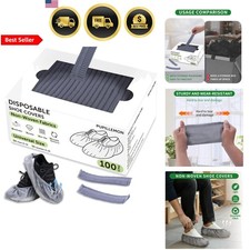 50/100/200 Pack Non-Woven Shoe Covers Disposable Non Slip for Indoors