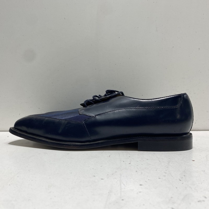 Giorgio Brutini Private Collection Navy Blue Fabric Leather Square Toe Size 11M
