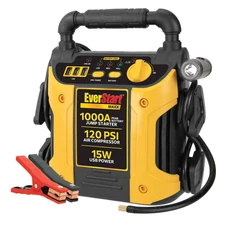 EverStart Maxx 1000 Peak Amp Jump Starter with 120 PSI Compressor, Pivoting LED