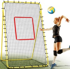 Volleyball Rebounder Net, 4X7 Ft Volleyball Training Equipment, Adjustable Rebou
