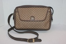 Vintage GUCCI Micro GG Canvas Dark Beige Bag Crossbody
