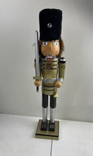 Holiday Inspirations Nutcracker Wood Glitter Gold  Silver 24  Guardsman