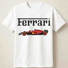 Ferrari F1 Formula One Red Racing Car Illustration Motorsport Unisex T Shirt