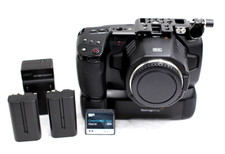 Blackmagic Pocket 6K Camera W/ Booster Grip 512GB CFast EF Mount - Good Cond