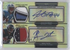 2010 Topps Platinum Refractor 17/25 Jahvid Best Ben Tate Dual Patch Auto r6i
