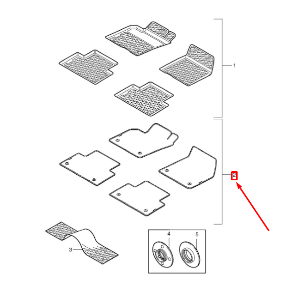 VOLVO S40 MK2 Textile Lava Floor Mats Set RHD 31332133 NEW GENUINE