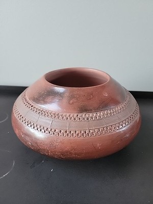 Carl Gray Witkop 1997 Pottery Taos Pueblo pottery vase Bowl Horse Hair