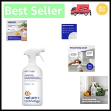 Fruit & Vegetable Wash - Food-Safe, Unscented & Plant-Based Cleaner 27.1oz