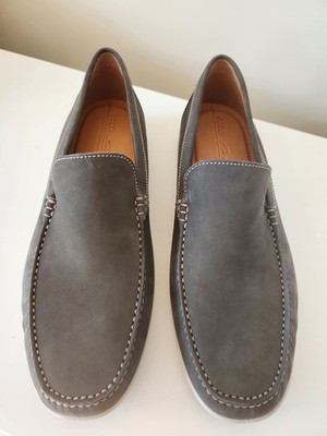 Ecco Mens Lite Moc Driving Loafer NWOB Size 12 - 12.5 UE 46 Gray Suede Shoe