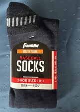 1 Pair Franklin Sports Baseball Socks Youth Size Small NAVY Shoe Size 10-1 NEW
