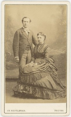 CDV Circa 1870. Gabriel de Thy de Milly Und Marguerite Näe Gérentet. Adeligkeit.