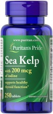 Puritan's Pride Sea Kelp with 200 mcg of Iodine-250   Tablets