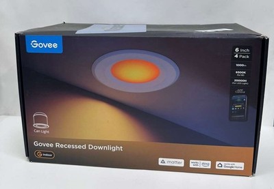 Govee Smart Retrofit Recessed Lighting 6 Inch, Wi-Fi Bluetooth Direct Connect RG