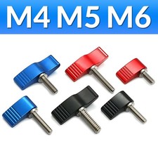 M4 M5 M6 Clamping Thumb Screw Wing Knob Head Hand Grip Bolts Aluminum Stainless