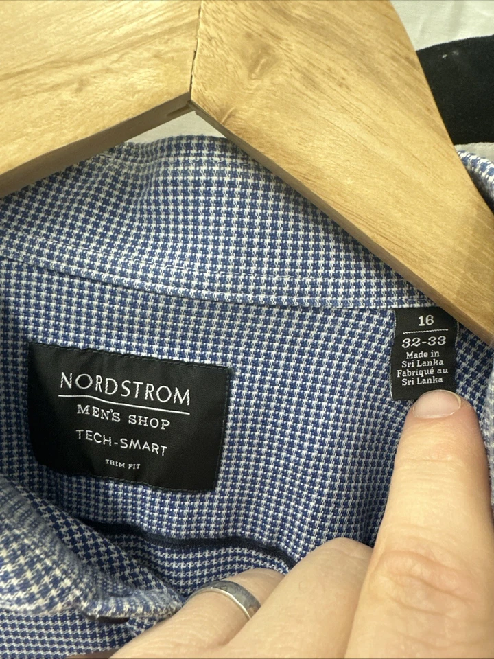 Lot (4) 16 32/33 Vintage/Modern Button Down Dress Shirts Murphy's Nordstrom JMK - Image 2 of 4