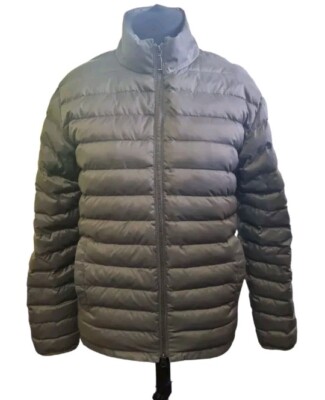 Barbour Fibre Down Grey Puffer Jacket Womens Size Small REF CL22