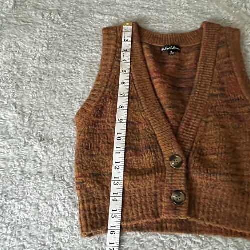 For Love & Lemons Med Helena Crop Sweater Vest Hippie Cottagecore Prairie Boho - Picture 6 of 9