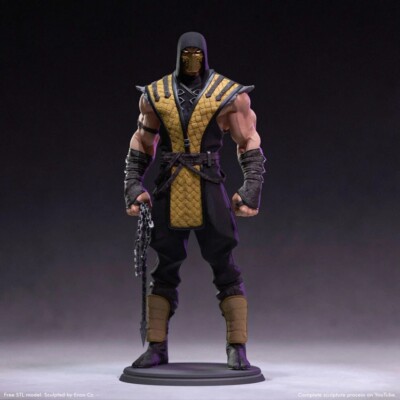 mortal kombat skorpio statue firure resin 1/10 unbemalt