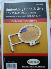 Embroidery Hoop and grid 20mmX60mm 1"x2-1/2" Babylock/Brother Emb. Machines
