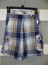 Faded Glory Multi-Color Plaid W/Adjustable Waist Shorts Size 10 Boy's NEW