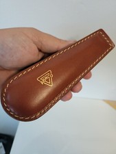 Vintage ARMCO Leather Stitched Brush - employee Vanity Shoe 7" Estate