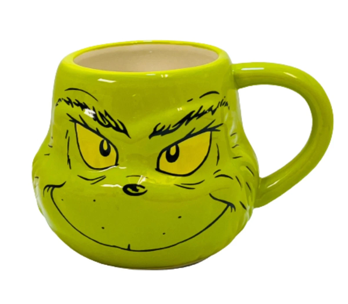 Dr Seuss The Grinch Head Shaped Coffee Mug Novelty Mugs Green Tea